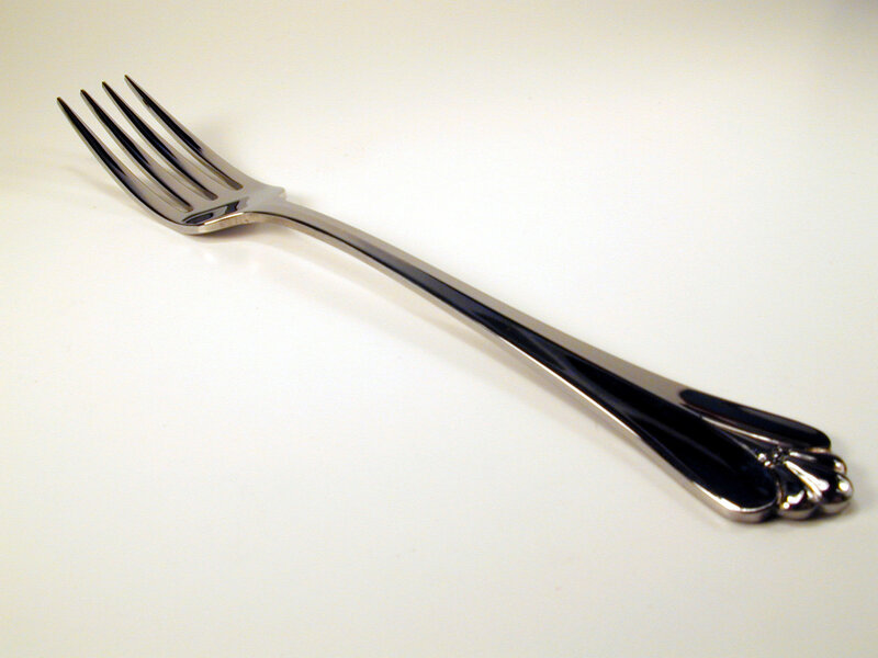 shiny silver fork
