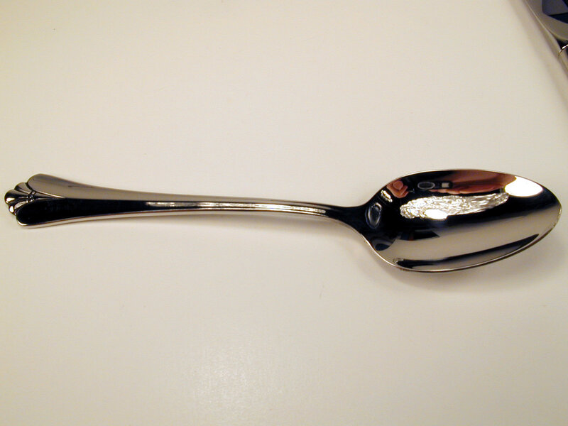 shiny silver spoon