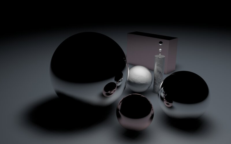 Shiny Spheres and a Box
