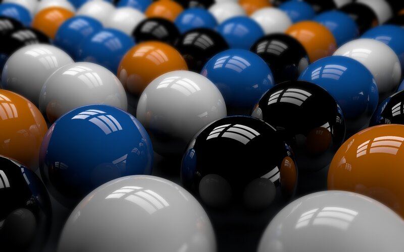 Shiny Spheres in a Pile