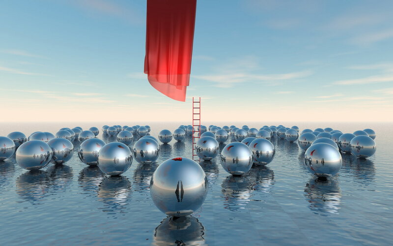 Shiny Spheres in Water