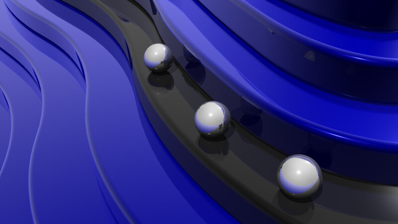Shiny Spheres on Blue Curves — Calm