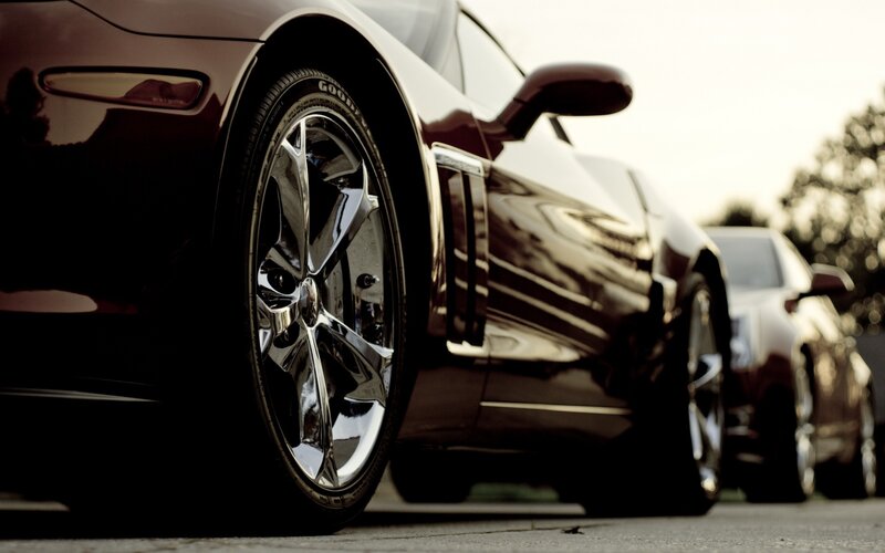 shiny sports car wheels