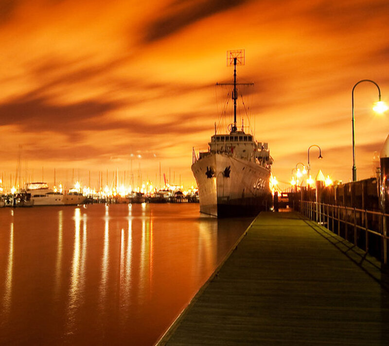 Ship at Dock — Orange