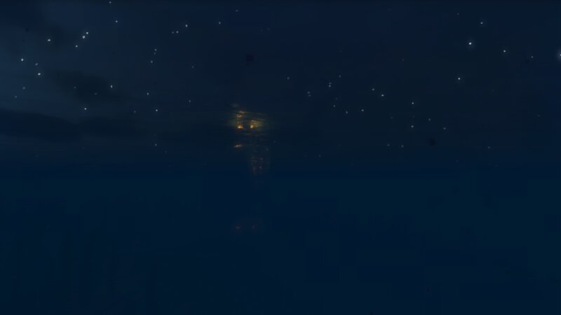 Ship at Night — Blue