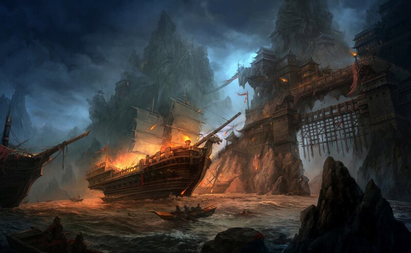 Ship Attacking Fortress