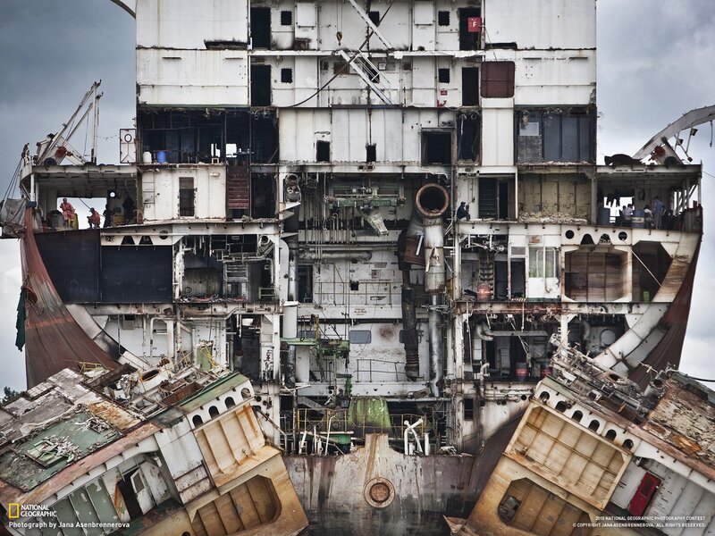 Ship Being Dismantled