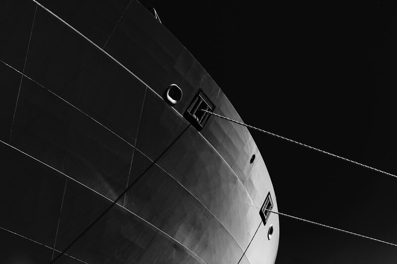 Ship Hull at Night