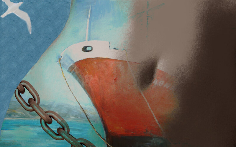 Ship Hull with Chain