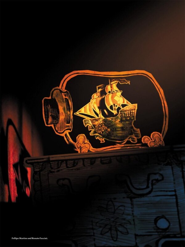 ship in a bottle artwork