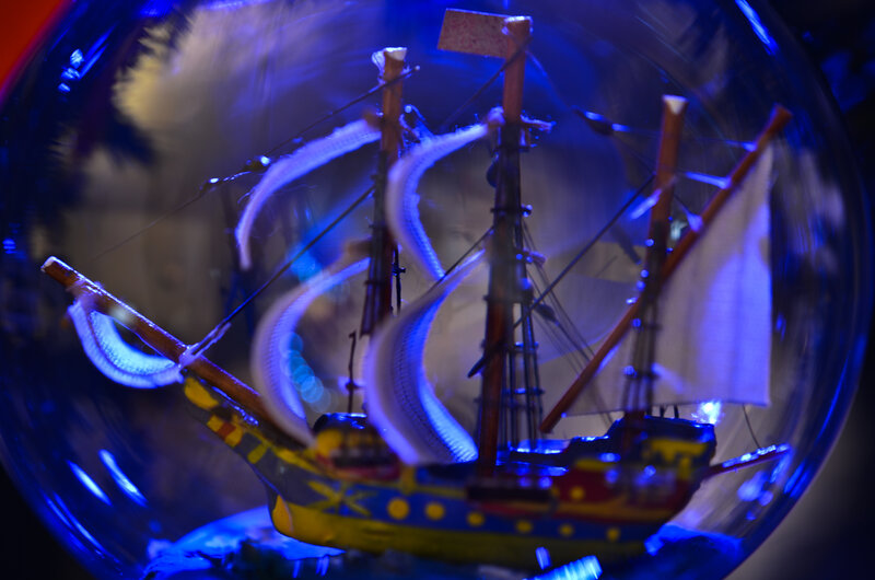 Ship in a Bottle — Blue, Dramatic
