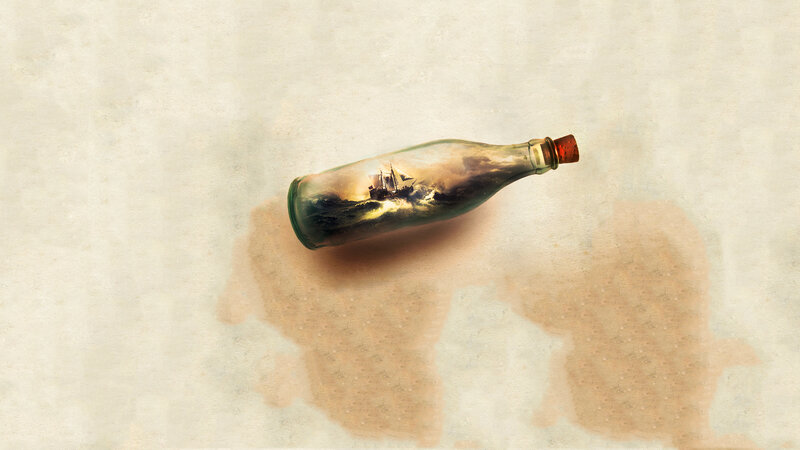 Ship in a Bottle — Brown, Dramatic