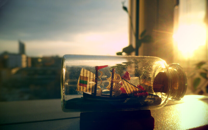 Ship in a Bottle — Gold