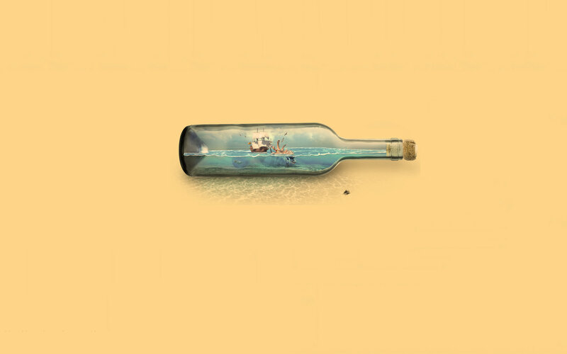 Ship in a Bottle — Yellow