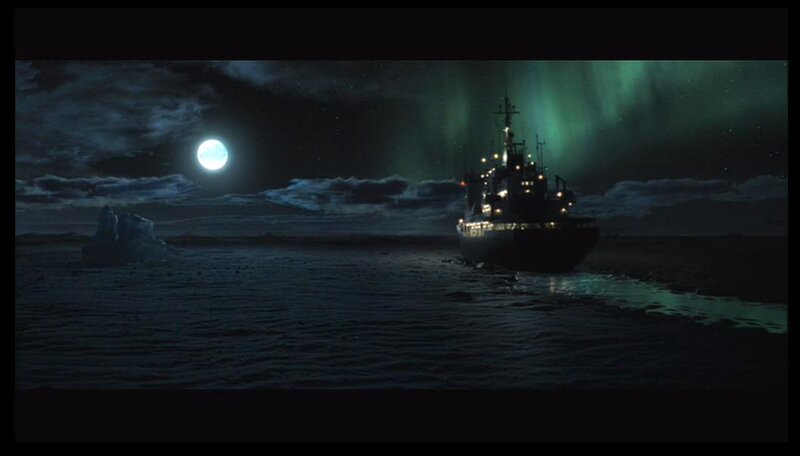 ship in arctic night