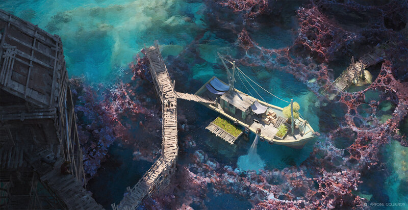 Ship in Coral Reef