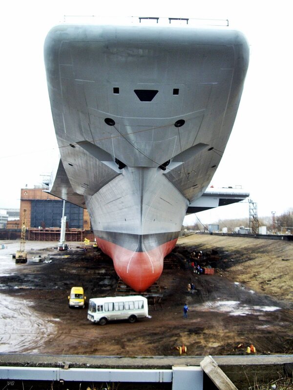 Ship in dry dock