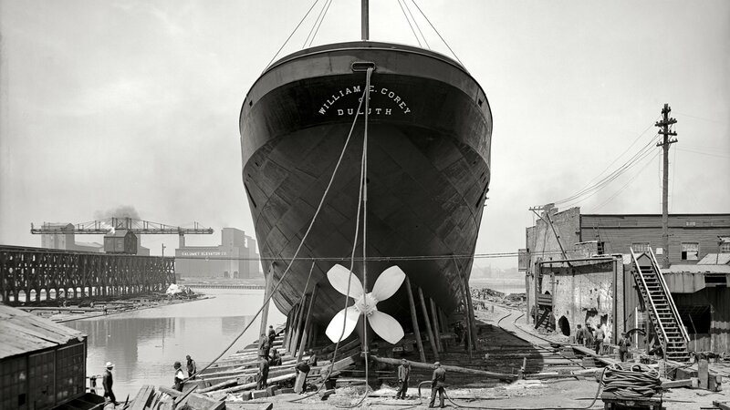 Ship in Dry Dock — Black, Industrial
