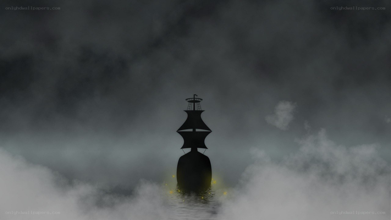 ship in fog at night