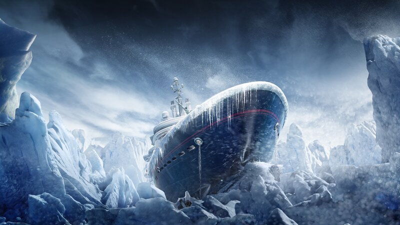 Ship in Ice — Blue
