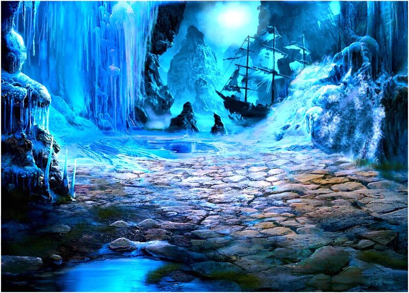 Ship in Icy Cave