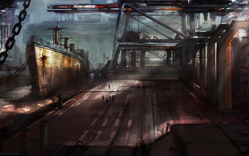 Ship in Industrial Dock