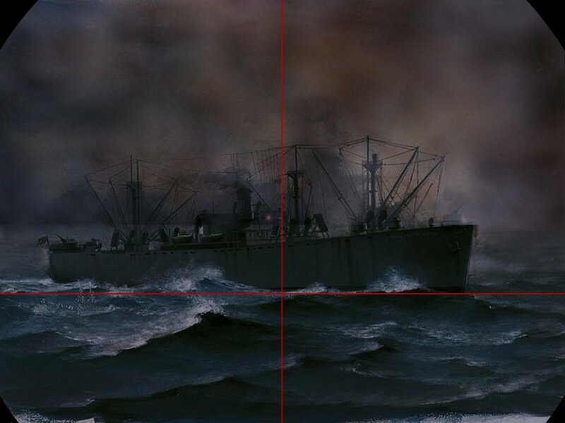 Ship in Stormy Sea — Dark Blue, Dramatic, Night