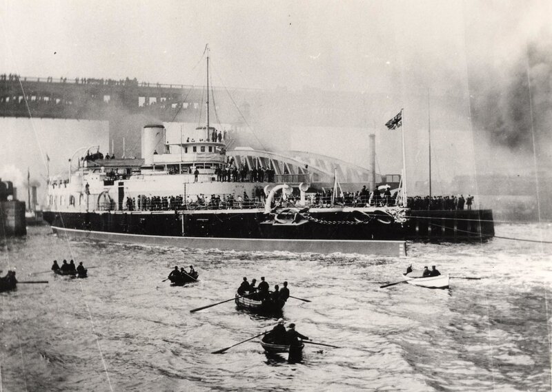 Ship launch ceremony