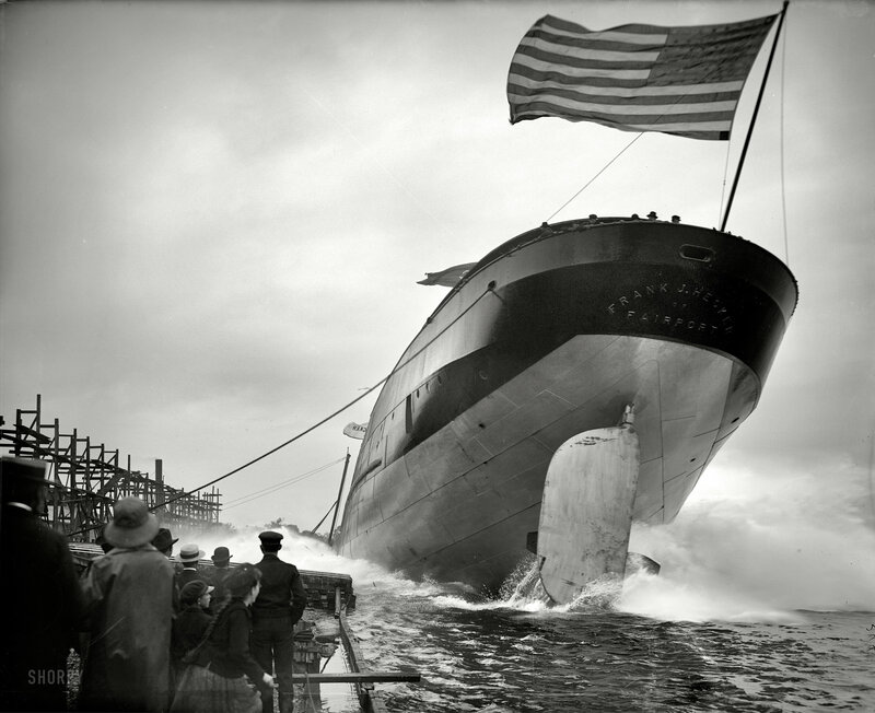 Ship launching ceremony