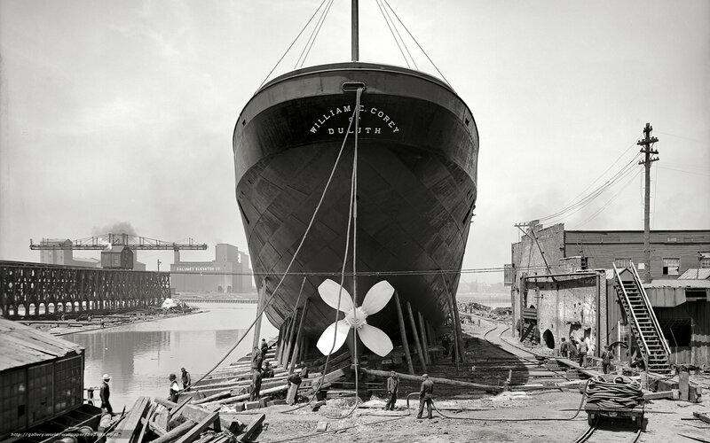 Ship Launching in Duluth