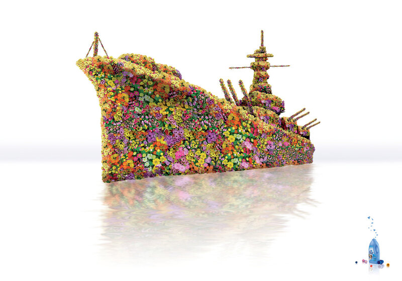 Ship Made of Flowers