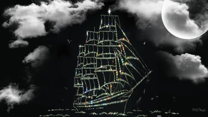 Ship Made of Lights