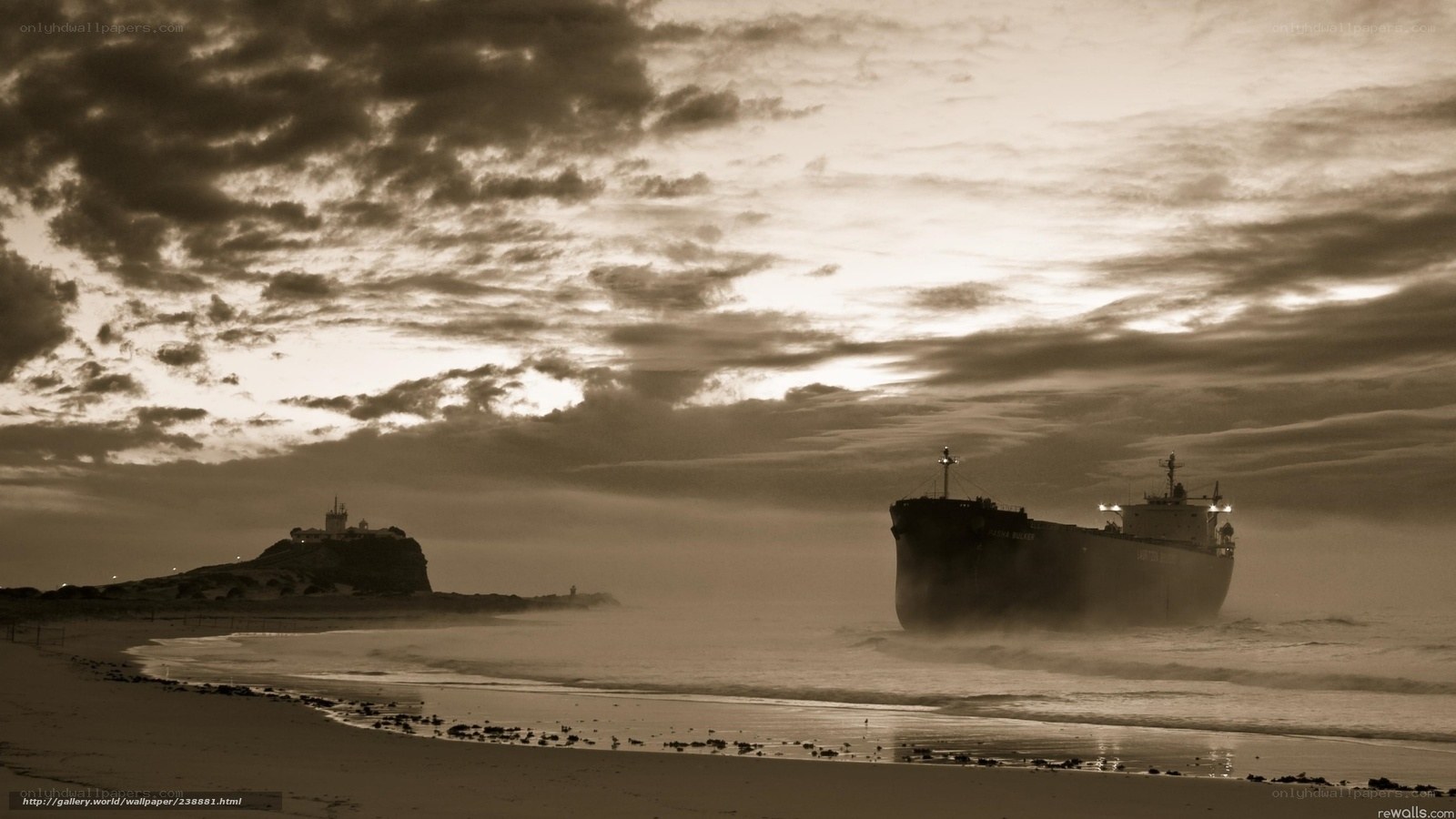 ship near lighthouse at dawn