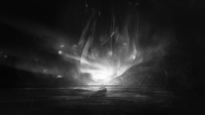 Ship on Dark Sea