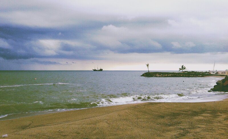 Ship on Ocean Horizon