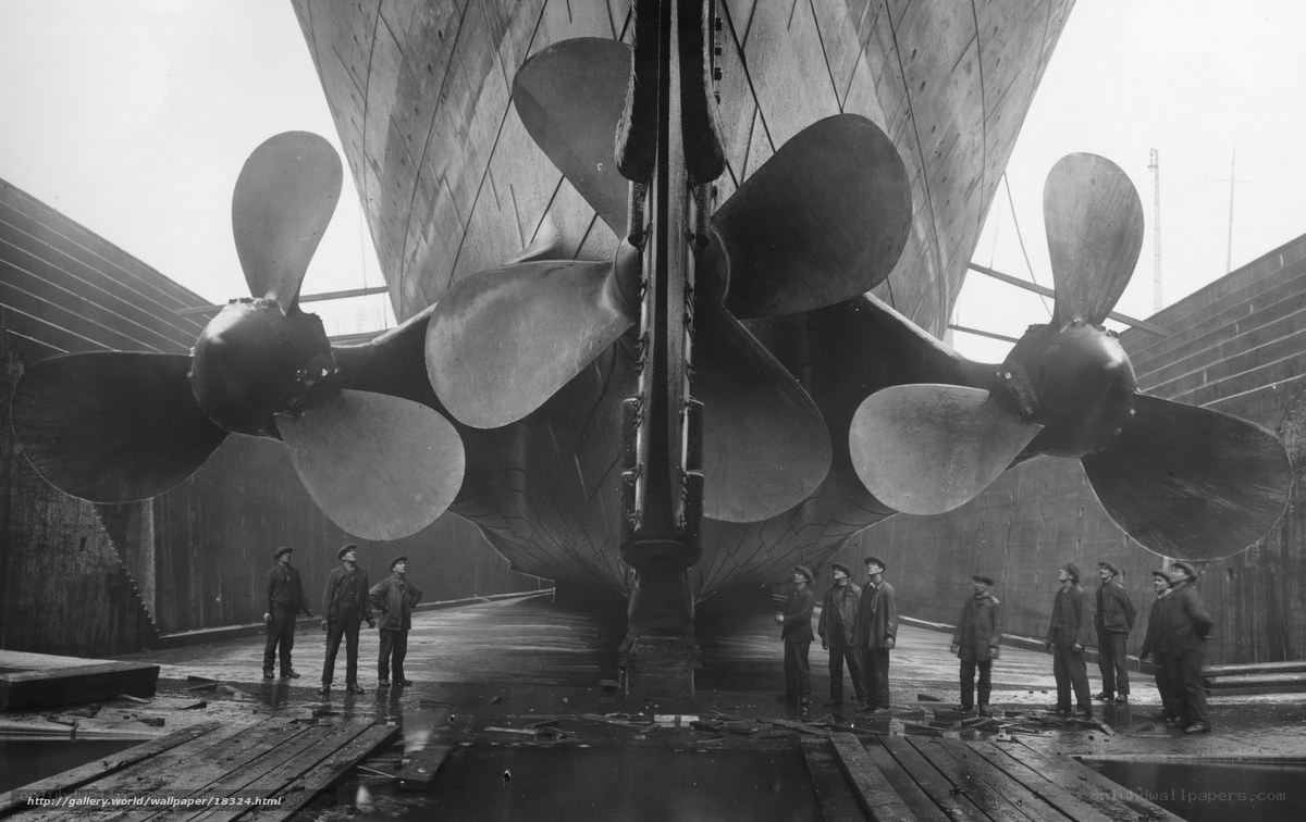 Ship Propellers in Dry Dock