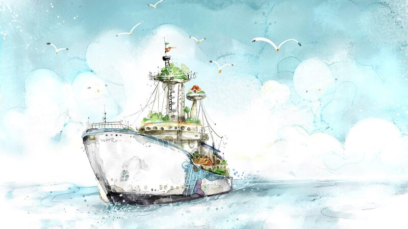 ship sailing on calm sea