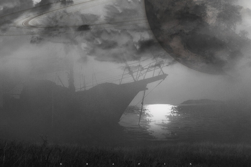Ship Silhouette in Fog