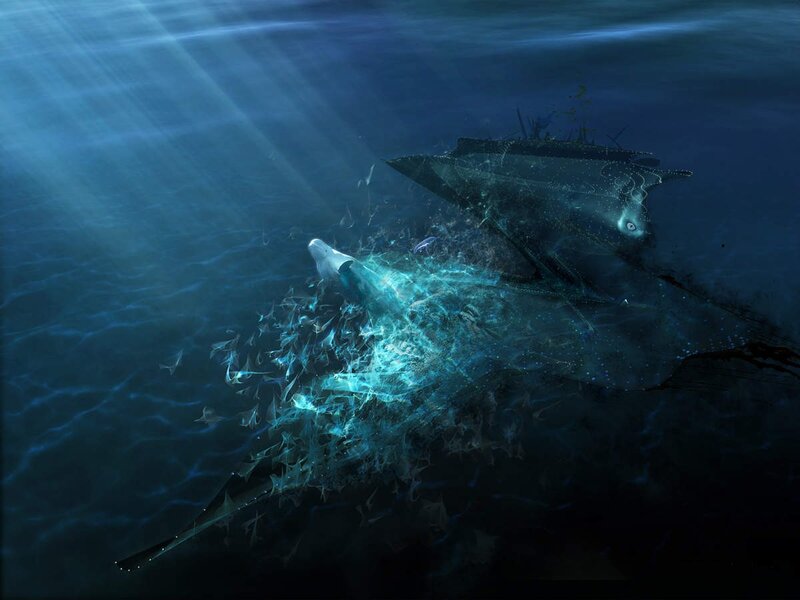Ship Sinking Underwater