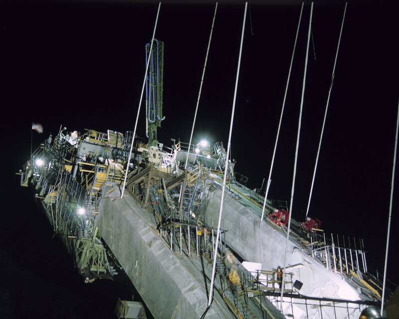 Ship under Construction — Black, Dramatic