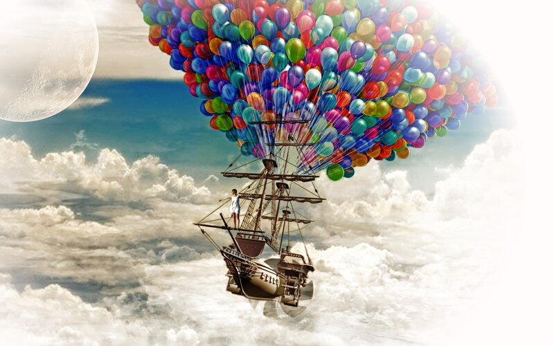 Ship with Balloons