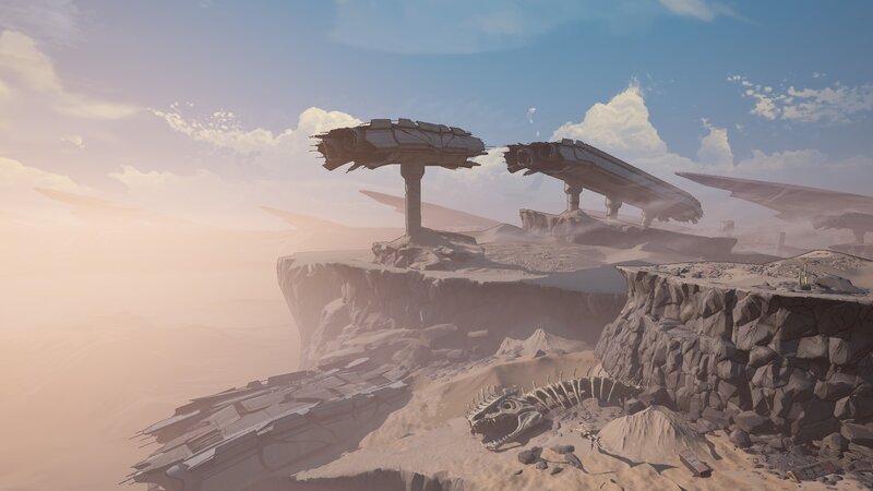 Ship Wreckage on Cliff