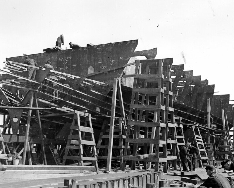 Shipbuilding in progress