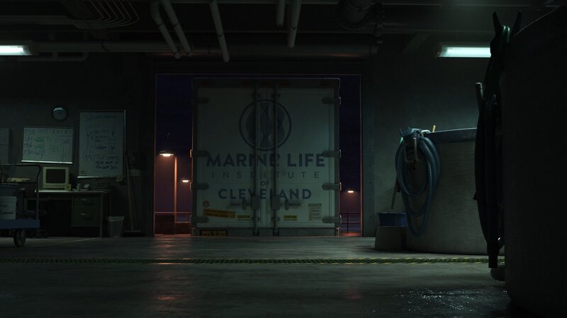Shipping Container in Warehouse