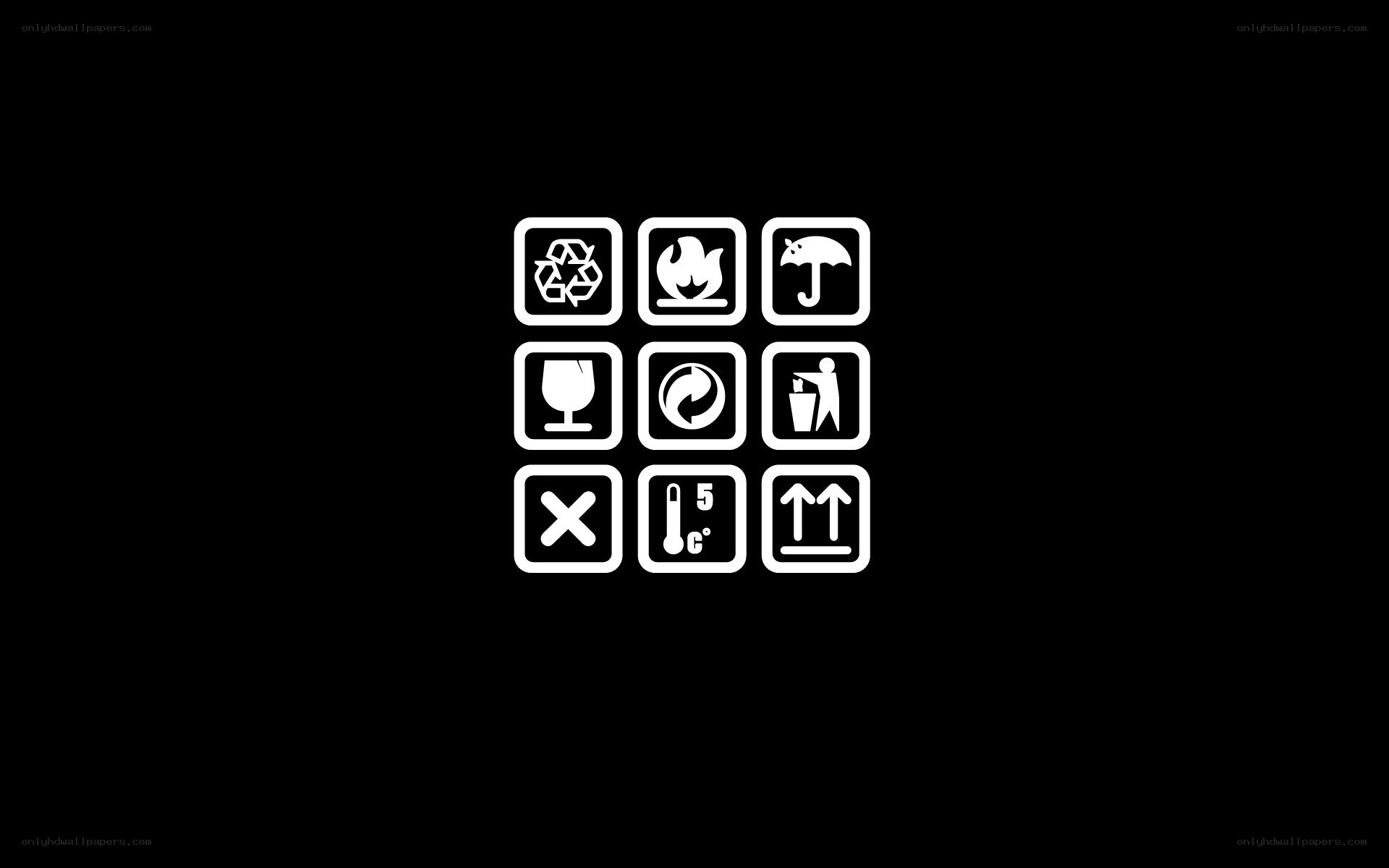 shipping symbols grid