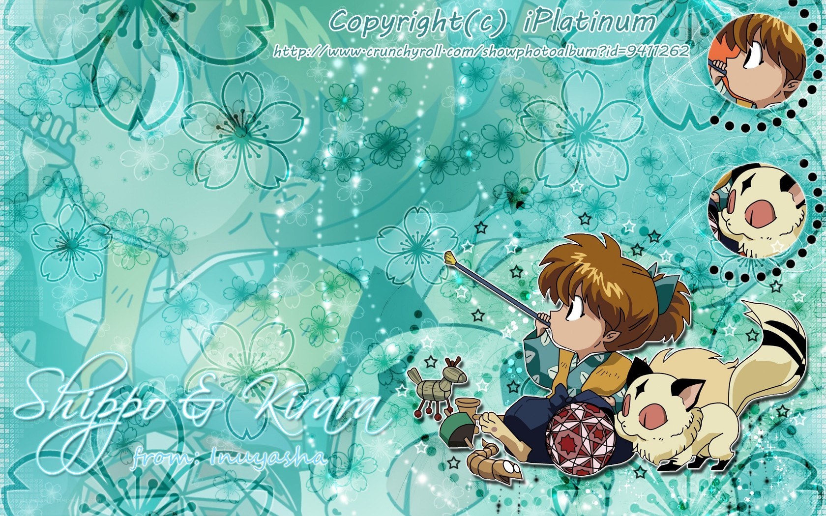Shippo and Kirara from Inuyasha