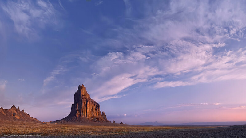 Shiprock Rock Formation — Blue, Serene