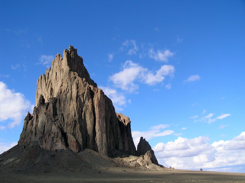 Shiprock Rock Formation — Blue