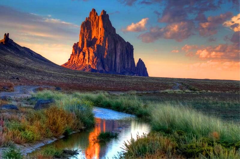 Shiprock Rock Formation — Orange