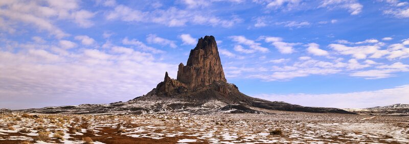 Shiprock rock formation